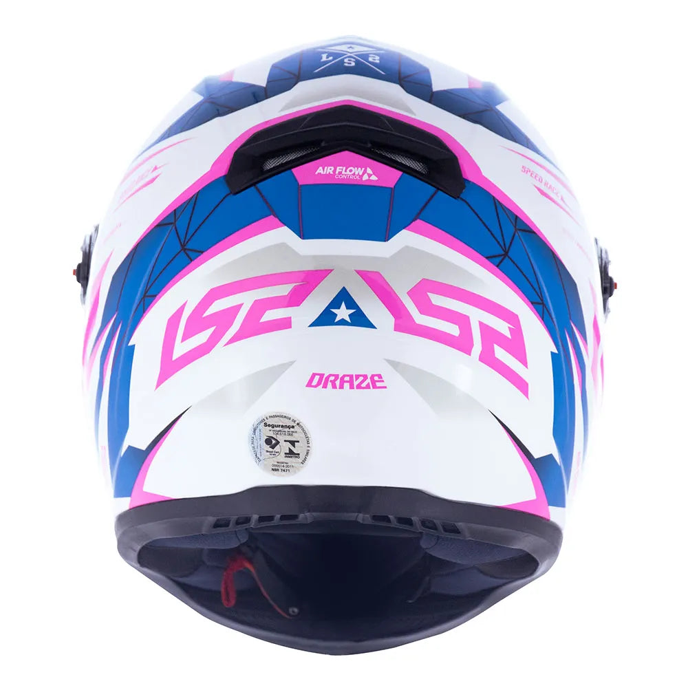 CAPACETE LS2 CLASSIC DRAZE BRANCO - Imagem 3