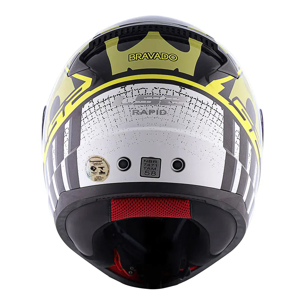 CAPACETE LS2 RAPID BRAVADO AMARELO - Imagem 3